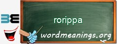 WordMeaning blackboard for rorippa